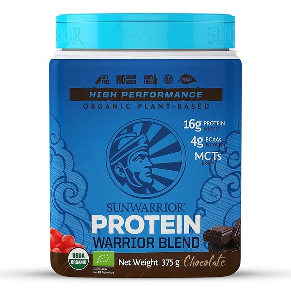 SunWarrior Warrior Blend Organic Vegan Protein (Chocolate), 375 g