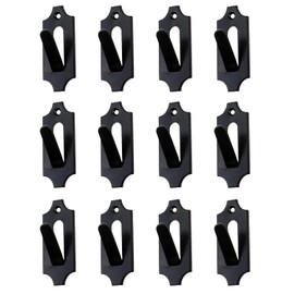 Merkaunis 12 Pcs European Mount Skull Hanger, Metal Deer Skull Mount, European Deer Mount Skull Mount Hangers for Deers Mule Antelope Deers Skull and Small Game Animals, Complete with Screws, Black