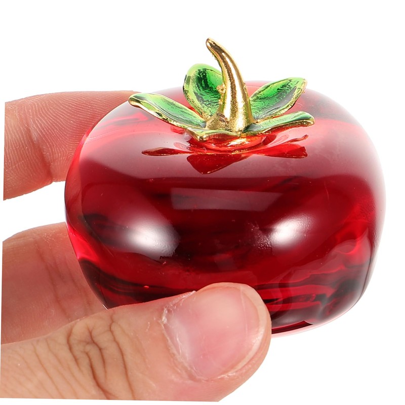 Cabilock 2pcs Primitive Fall Decor Crystal Fruit Ornament Home Fruit