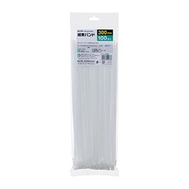 ELPA KBF-S300100(WH) Cable Ties, 11.8 inches (300 mm), White