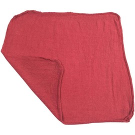 Linteum Textile Shop Towels - Red (Pack of 150) 12"x14" - 100% Cotton Bulk Shop Rags - Super Absorbent Cleaning Rags for Automobiles, Mechanic, Garage, Industries & Homes