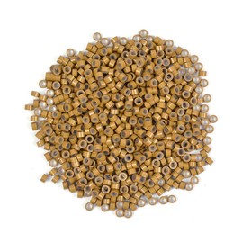 1000 unidades de microanillos forrados de silicona de 5 mm para extensiones de cabello (rubio oscuro)