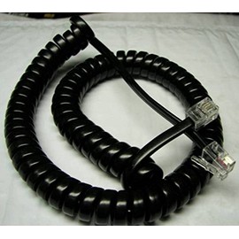 5-Pack Black 9 Ft Short Handset Cords Compatible with Aastra Phone 6700 6800 6700i 6800i Series 6721i 6725i 6730i 6731i 6735i 6737i 6755i 6863i 6865i 6867i 6869i 6871i 6873i Receiver Curly Coil Lot