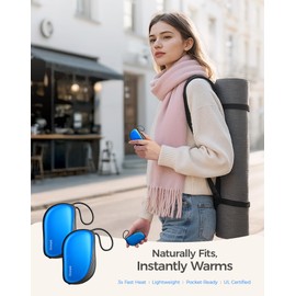 OCOOPA Hand Warmers Rechargeable 2 Pack, Ultra Slim Electric Hand Warmers, Portable Pocket Heater, Comb-Inspired, Fits in Gloves,UL Certified, Winter Essentials,UT5 Sway