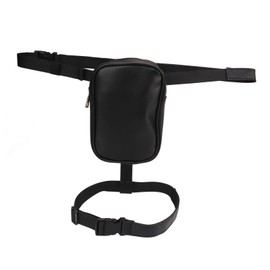 OVAQUIXI Thigh Harness Leg Bag, PU Waterproof Large Capacity Stable Women Thigh Harness Leg Purse for Daily Outdoor Music Festival Theme Park Party Camping Running (Black)