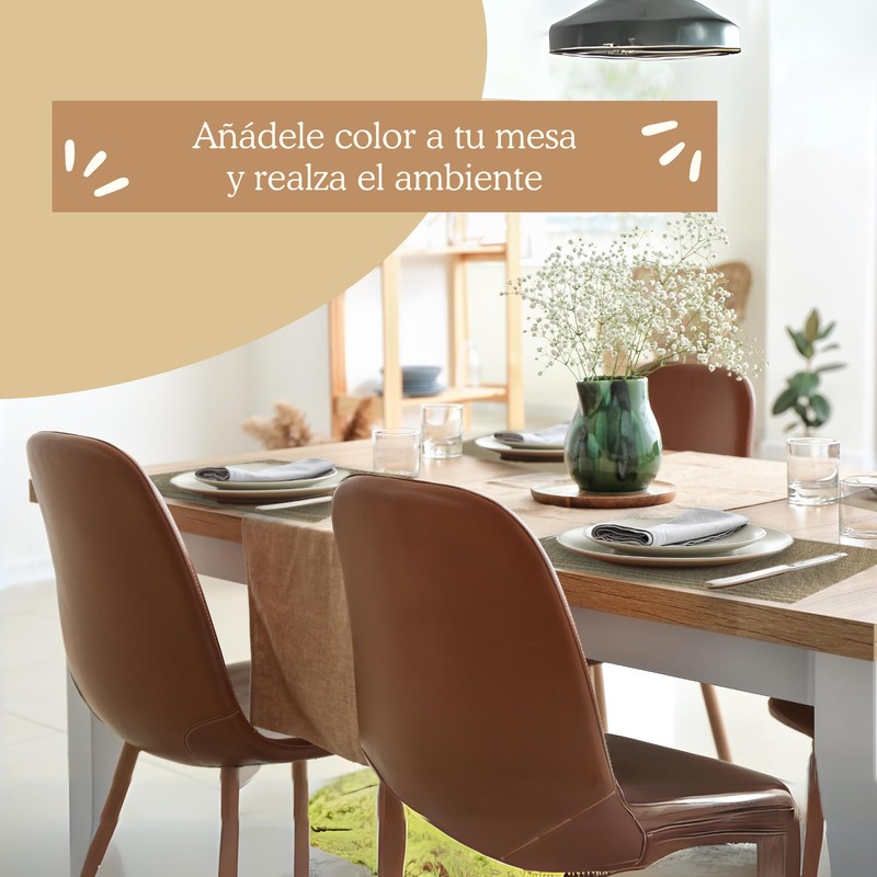 Mondiroso. Washable Placemats, Set of 6, Non-Slip Placemats for Dining