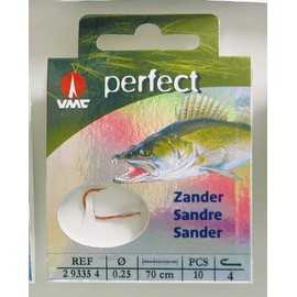 VMC Perfect Zander Single Hook Red Zander Hook Size: 1/0