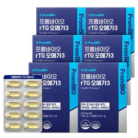 FromBio [프롬바이오] rTG오메가3 30캡슐x6박스/6개월 혈행/비타민E/비타민D/비타민A [FromBio] rTG Omega-3 30 Capsules x 6 Boxes/6 Months Blood Circulation/Vitamin E/Vitamin D/Vitamin A