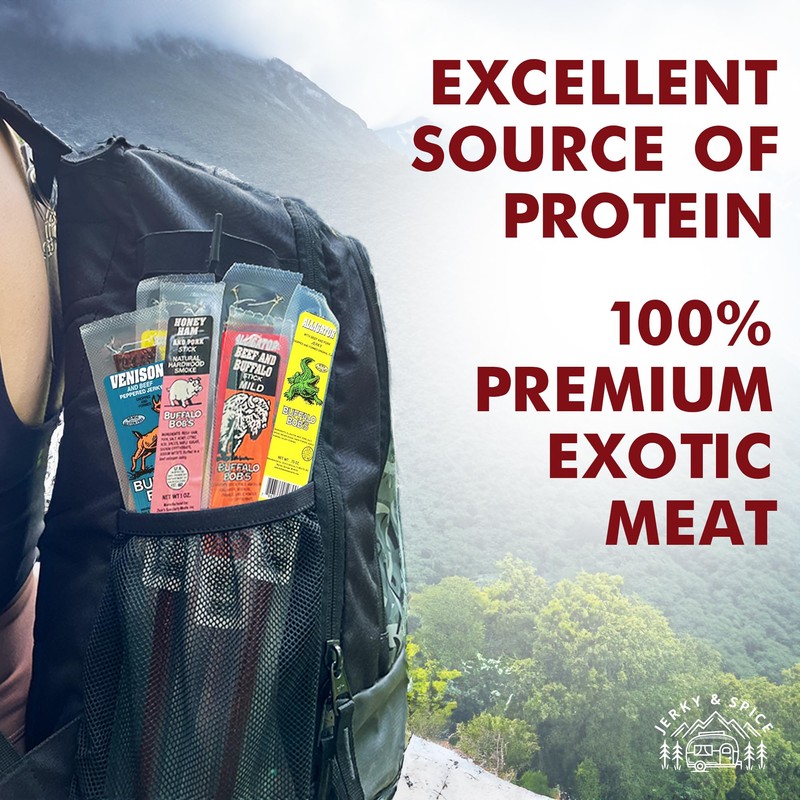 Buffalo Bob's Wild Game Meat Snacks (6 Pack), Beef Variety