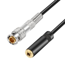 MEIRIYFA BNC Male to 3.5mm Mono TTS Female Stereo Coaxial Audio Cable 3.5mm Audio Cable 0.5m (BNC Male to 3.5mm Female)