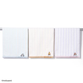 Towel Museum 43-0072150 Striped Face Towel, Blue, Shark Cat Cute, Approx. 13.4 x 31.5 inches (34 x 80 cm)