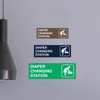 Signs ByLITA Basic Diaper Changing Station Sign (Yellow/Black) - Small