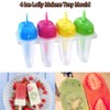 Ice Cream Popsicle Moulds, Reusable Plastic Ice Lolly Moulds with
