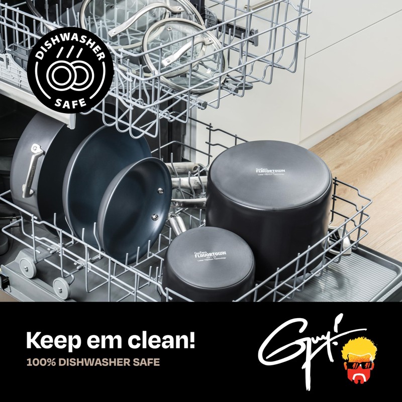 Guy Fieri's Flavortown Laser Titanium 2-Quart Sauce Pan with Lid