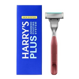 Harry's-PLUS: Razor for Men - Premium Handle and Razor Blade Cartridge - Advanced Pivoting System - Shaving Kit for Men - Clay