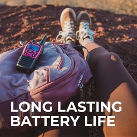 Midland T71PNK X-TALKER Long Range Walkie Talkie - FRS Two-Way Radio for Camping Overlanding Rock Crawling - NOAA Weather Scan - 36 Channels and 121 Privacy Codes Black/Pink 2 Pack