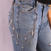 2Pcs Pants Chain for Men Women, Skull & Cross Rock