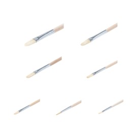 Namurataiseidou Filbert Oil Painting Brush, Set of 7