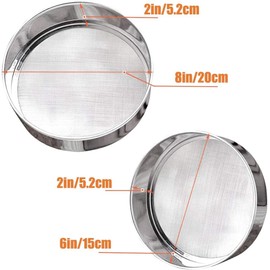 Meirrnyyu 2 Pack Flour Sifter,Stainle