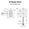 Luocute 3D Printer X Axes Stepper Motor for Nema17 17HTNC4204Z