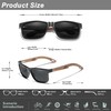 KINGSEVEN Polarised Sunglasses Men's Wooden Fashionable Retro Sunglasses Made of