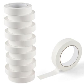 12 Pack White Masking Tape, 1 Inch x 55 Yards Adhesive Painters Tape Bulk Multi-Surface Painters Tape General Purpose Masking Tape for DIY Arts & Crafts, Labeling, Wall Painting, Home Decorations