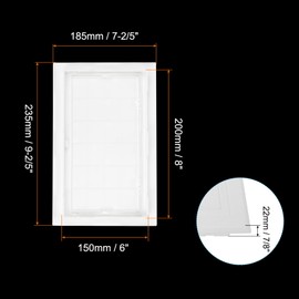 PATIKIL 8x6 inch(195x145mm) Removable Hinged Access Panel, ABS Plumbing Access Doors Easy Wall Hole Cover for Drywall Plumbing Electrical Cables Wiring, White