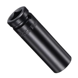 Impact Sockets, 1/2 Inch Drive 18mm Deep Impact Socket - Heat-Treated Cr-V Steel, for Car Home Repair Home Car Repair(Black 78mm)