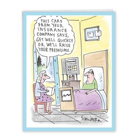 NobleWorks - Big Funny Get Well Greeting Card From Us 8.5 x 11 Inch with Envelope (1 Pack) Large Jumbo Insurance Card J3299GWG-US