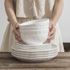 HOMBENE White Dinnerware Set 12 Piece Service for 6, Porcelain