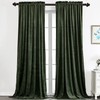 Benedeco Green Velvet Curtains for Bedroom Window, Super Soft Luxury