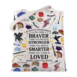 WSNANG Camp Half Blood Canvas Tote Bag Greek Mythology Fans Reusable Shopping Bag Pegasus Zeus Gift (AlwayCamp TB)