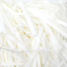 100g Crinkle Cut Paper Shred Filler for Gift Wrapping & Basket Filling, Shredded Paper for Gift Box, Crinkle Pa-per Packaging (White)