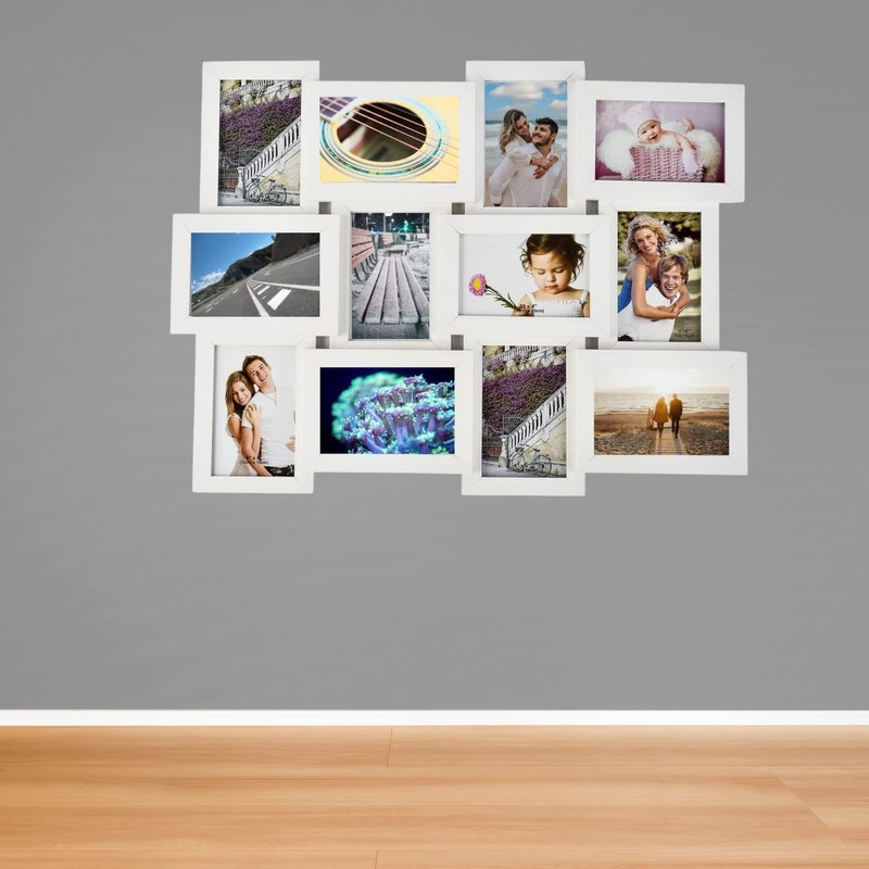 Trendi® Large Multi Aperture Picture Photo Frame Holds 12 x