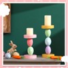 Hushee 2 Pcs Easter Candle Holder Easter Decorations Candlestick Holder