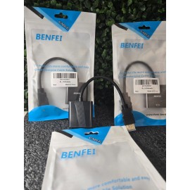 Benfei Gold-Plated HDMI to VGA Adapter - Compatible with Computers & Desktops