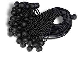 STRONG CAMEL Ball Bungees Cord Tarp Party Tent Tie Downs Bungee Canopy Gazebo Straps -9"-Black(50PCS)