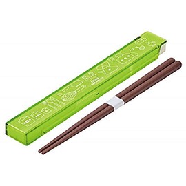 Komori Resin 796163 Chopsticks and Case Cucina Bento Lunch Set, Green, 7.6 inches (19.2 cm), Size S, Made in Japan