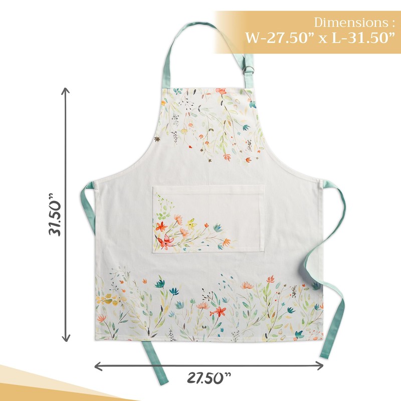 Maison d' Hermine Apron for women with Pocket 100% Cotton