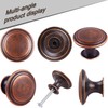 YOIPE Pack of 10 Flat Round Shape Drawer Pulls Red