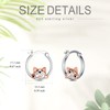 PELOVNY Dog Earrings 925 Sterling Silver Hypoallergenic Puppy Hoop Earrings