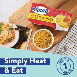 Minute Ready-to-Serve Yellow Rice, Microwavable Rice Cups, 8.8-Ounce Cups (Pack of 8)