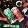 Christmas Masking Tape 12-Design Set, Gift Wrapping Journaling Decoration Deco