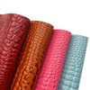8pcs Glossy Alligator Faux Leather Fabric,8"x12"(20cmx30cm) Bright Embossed Crocodile Textured