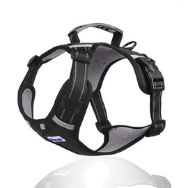 ALABAI Dog Harness, No Pull Adjustable Pet Harness with Soft Padded Handle, Reflective Control Harness for Medium Large Dogs, Comfortable, Durable, and Versatile for Easy Walking (Black, XL)