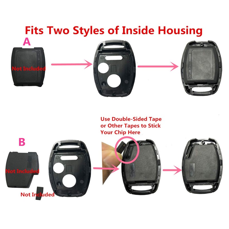 Horande Keyless Entry Remote Control Key Fob Cover Shell fit