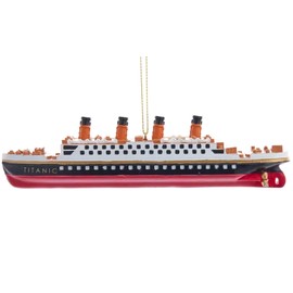 The Bridge Collection 6" Replica Titanic Ornament - Ocean Liner Christmas Tree Ornaments - Cruise Ship Ornament for Holiday Decor