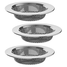 Kitchen Sink Strainer, Stainless Steel Sink Drain Strainer, Dishwasher Safe（External Diameter 11.2cm, Inner Diameter 7.6cm，Pack of 3）