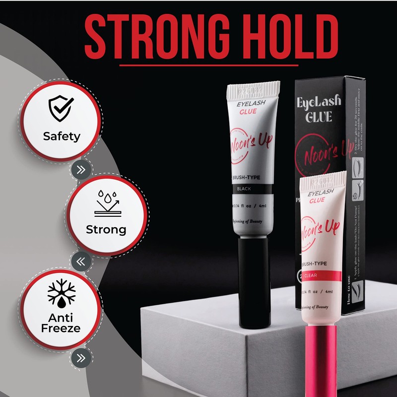 [NOON’S UP Lash Glue] Waterproof 24 Hours Long-Lasting Eyelash Glue: