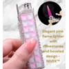 Rhinestone Bling Lighter Luxury Blue Torch Refillable Windproof Elegant Evening